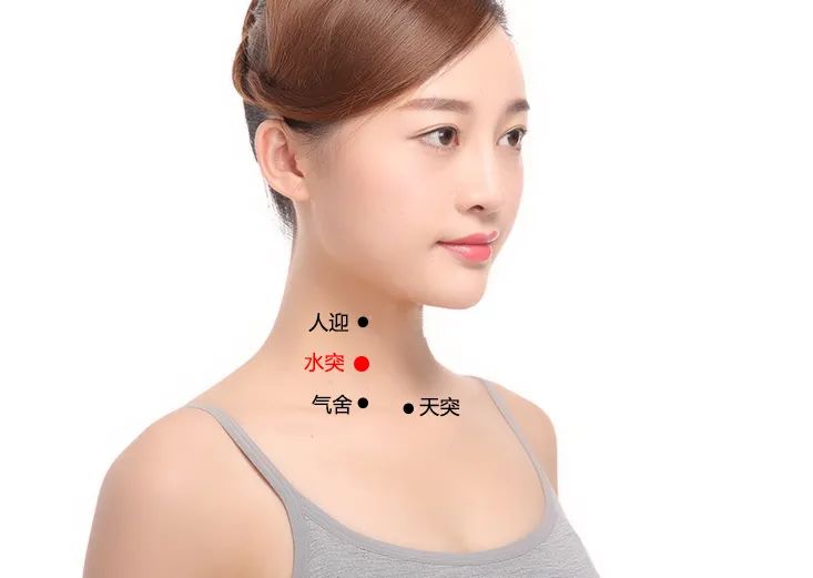 水突穴在哪里，怎么艾灸针灸？慢性咽炎揉水突